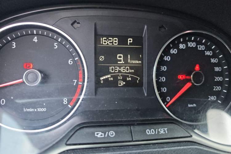 Used Volkswagen Polo 2014 1.6L Automatic Comfort Edition Odometer Close Up