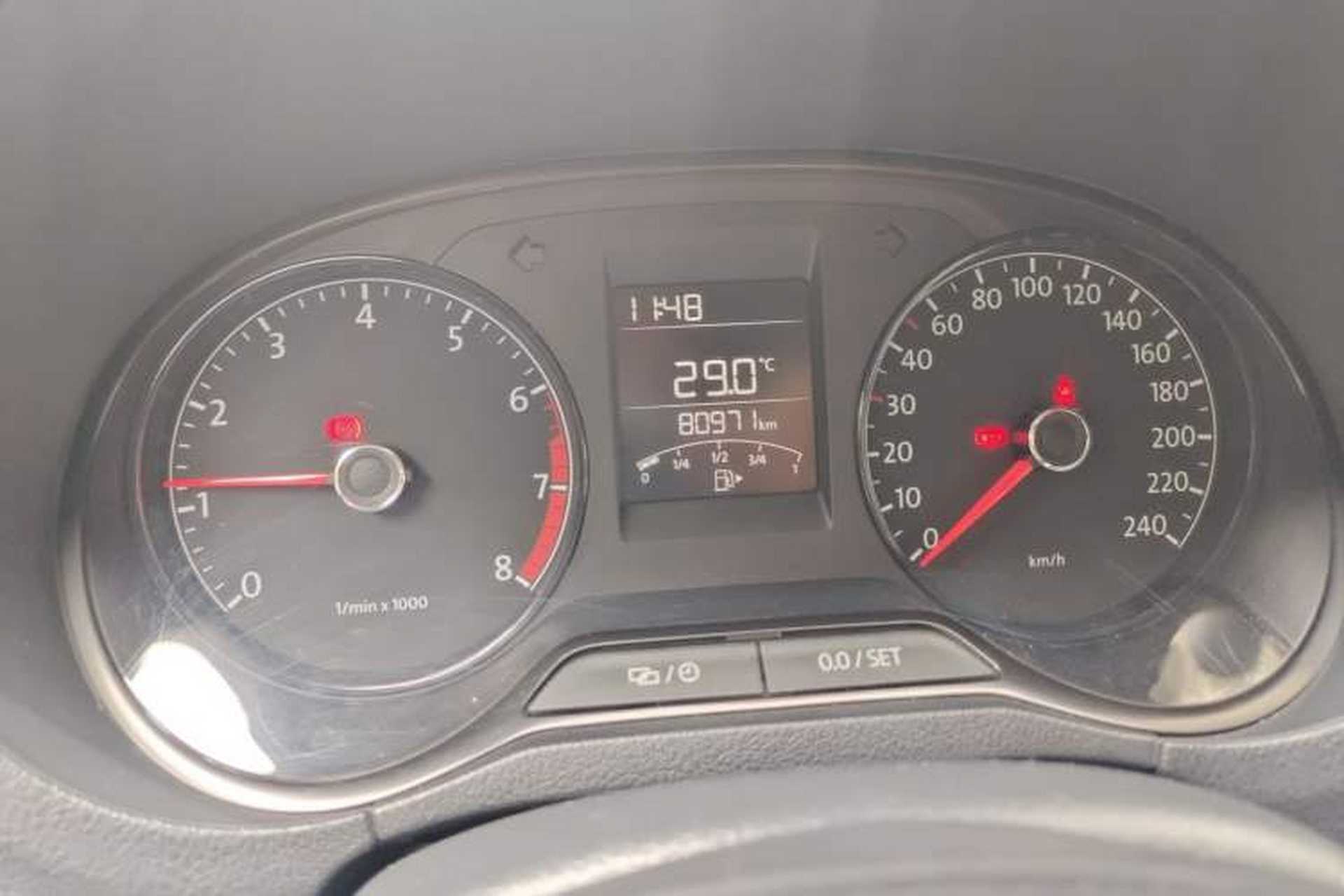 Used Volkswagen Polo 2014 1.4L Manual Fashion Edition Odometer Close Up