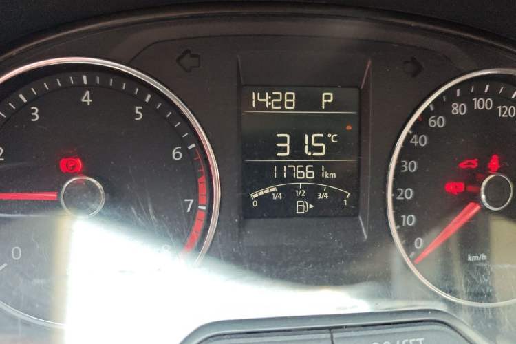 Used Volkswagen Polo 2014 1.6L Automatic Comfort Edition Odometer Close Up