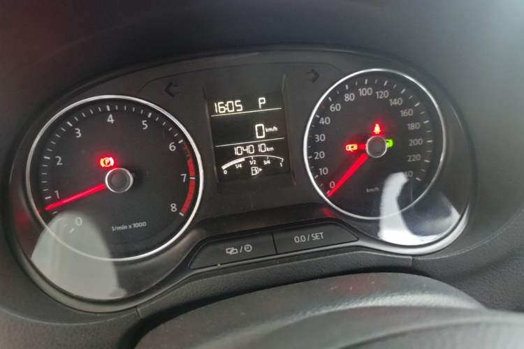 Used Volkswagen Polo 2014 1.6L Automatic Comfort Edition Odometer Close Up