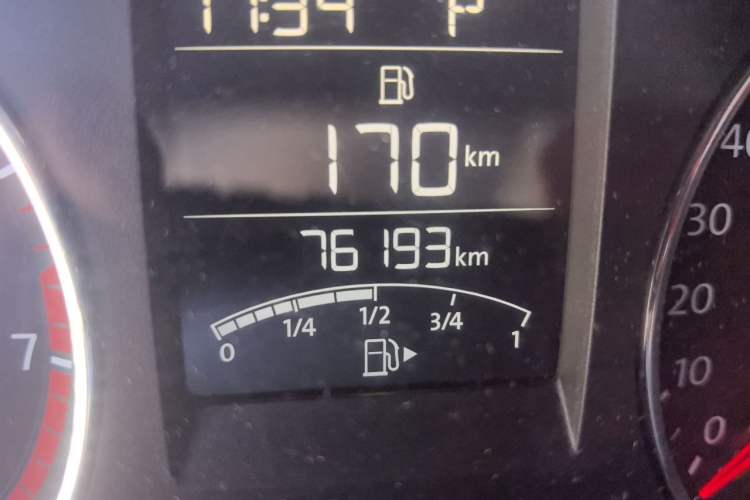 Used Volkswagen Polo 2014 1.4L Automatic Comfort Edition Odometer Close Up