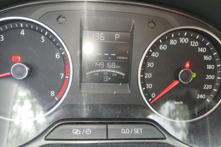 Used Volkswagen Polo 2014 1.6L Automatic Comfort Edition Odometer Close Up