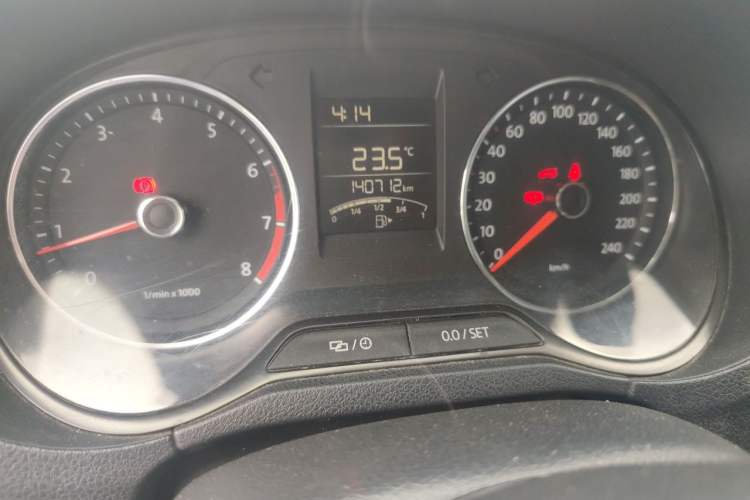 Used Volkswagen Polo 2014 1.4L Manual Comfort Edition Odometer Close Up