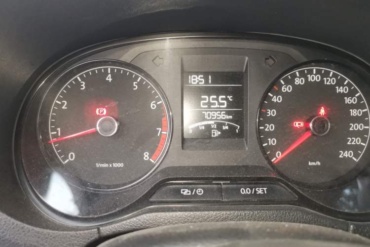 Used Volkswagen Polo 2014 1.4L Manual Fashion Edition Odometer Close Up