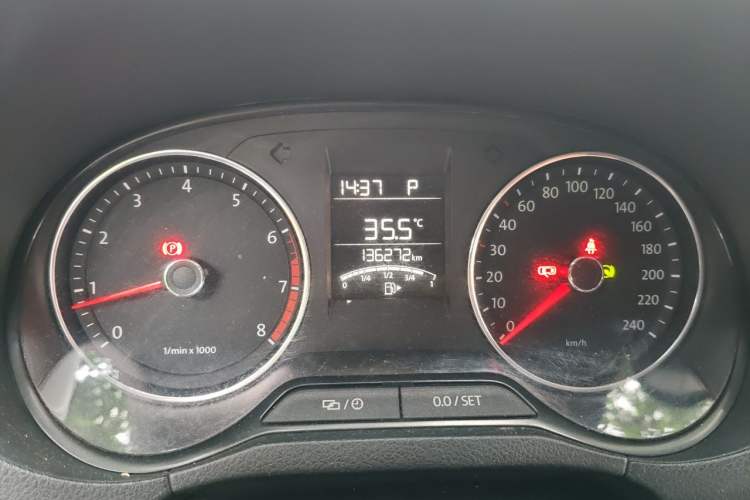 Used Volkswagen Polo 2014 1.6L Automatic Comfort Edition Odometer Close Up