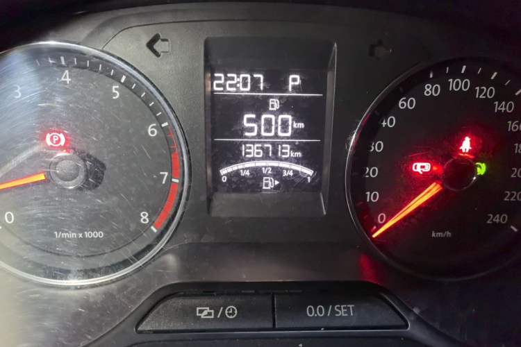 Used Volkswagen Polo 2014 1.6L Automatic Comfort Edition Odometer Close Up
