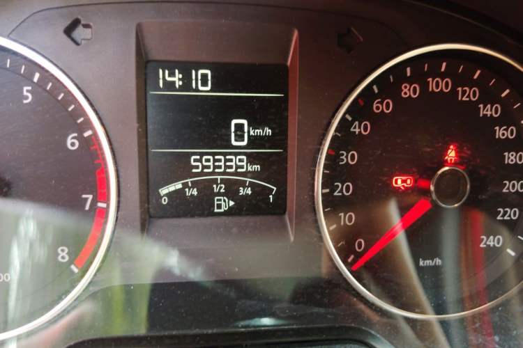 Used Volkswagen Polo 2014 1.4L Manual Comfort Edition Odometer Close Up