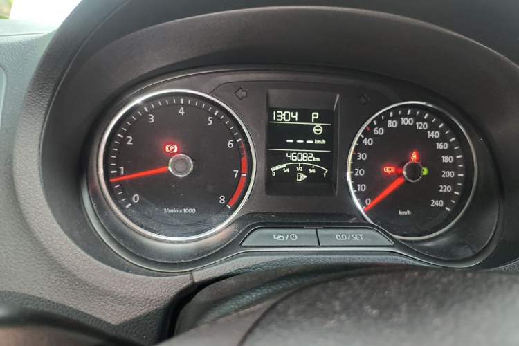 Used Volkswagen Polo 2014 1.6L Automatic Comfort Edition Odometer Close Up