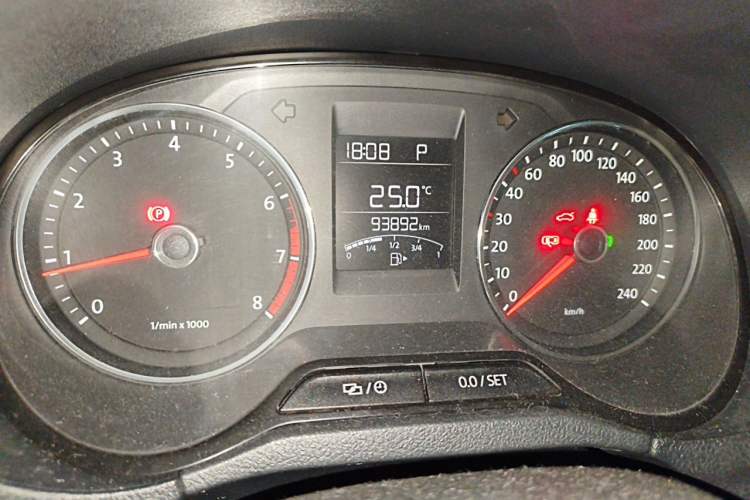 Used Volkswagen Polo 2014 1.6L Automatic Comfort Edition Odometer Close Up