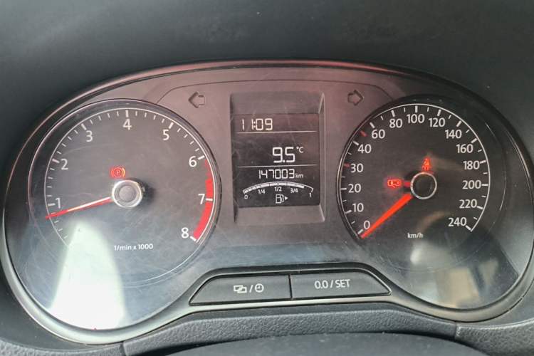 Used Volkswagen Polo 2014 1.4L Manual Fashion Edition Odometer Close Up