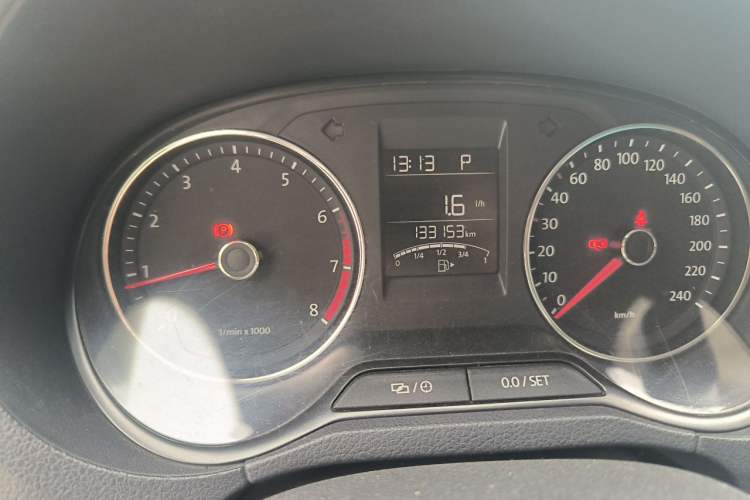 Used Volkswagen Polo 2014 1.6L Automatic Comfort Edition Odometer Close Up