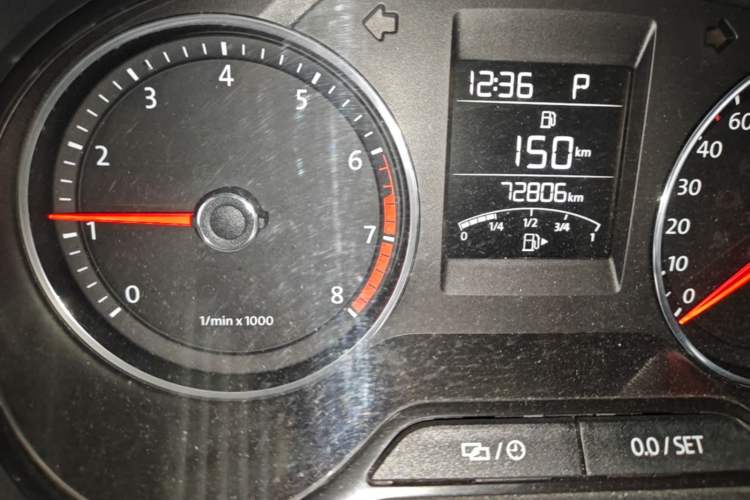 Used Volkswagen Polo 2014 1.6L Automatic Luxury Edition Odometer Close Up
