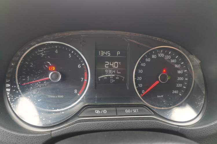Used Volkswagen Polo 2014 1.6L Automatic Comfort Edition Odometer Close Up