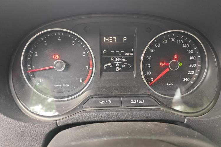 Used Volkswagen Polo 2014 1.6L Automatic Comfort Edition Odometer Close Up