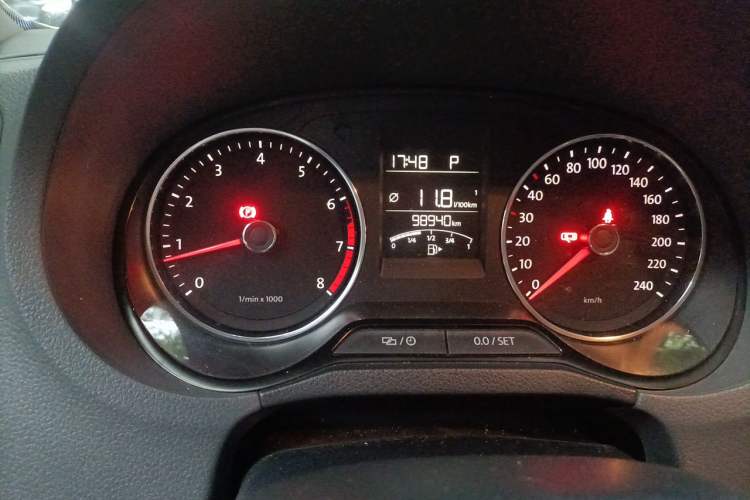 Used Volkswagen Polo 2014 1.6L Automatic Comfort Edition Odometer Close Up