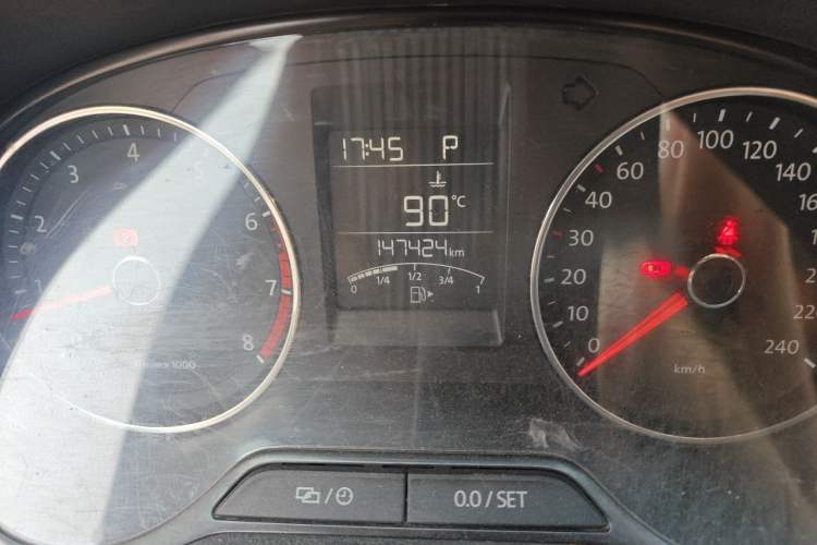 Used Volkswagen Polo 2014 1.4L Automatic Comfort Edition Odometer Close Up