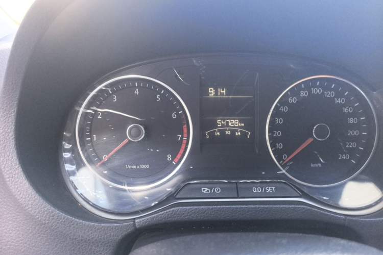 Used Volkswagen Polo 2014 1.6L Automatic Comfort Edition Odometer Close Up