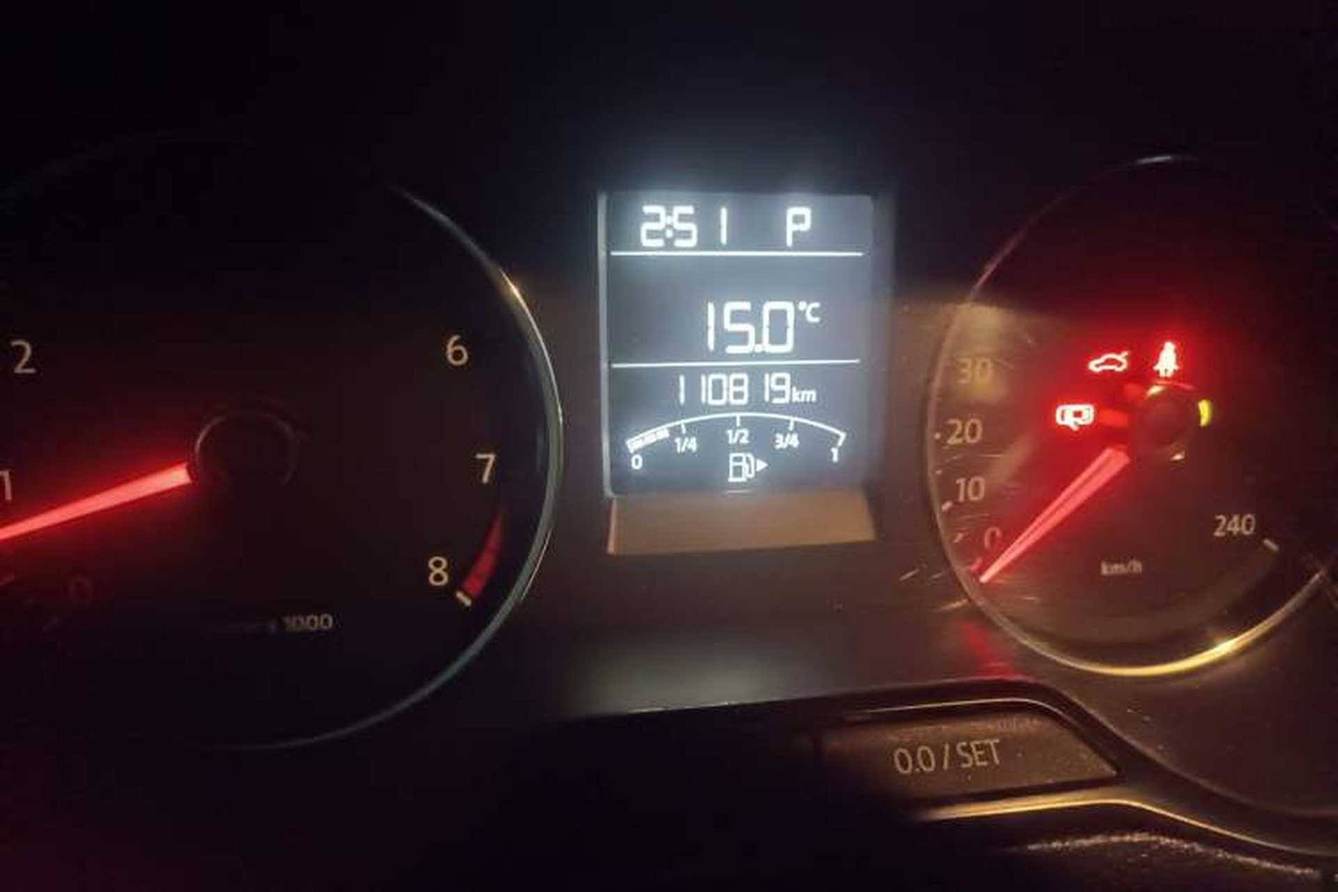 Used Volkswagen Polo 2014 1.6L Automatic Comfort Edition Odometer Close Up