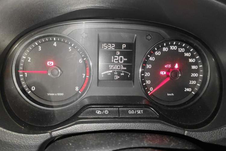 Used Volkswagen Polo 2014 1.6L Automatic Comfort Edition Odometer Close Up