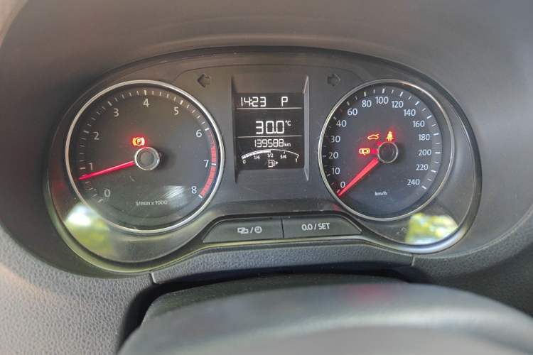 Used Volkswagen Polo 2014 1.6L Automatic Comfort Edition Odometer Close Up