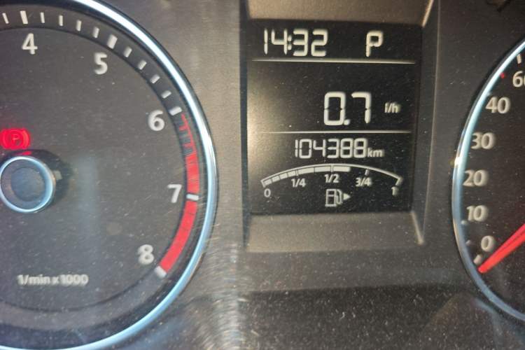 Used Volkswagen Polo 2014 1.6L Automatic Comfort Edition Odometer Close Up