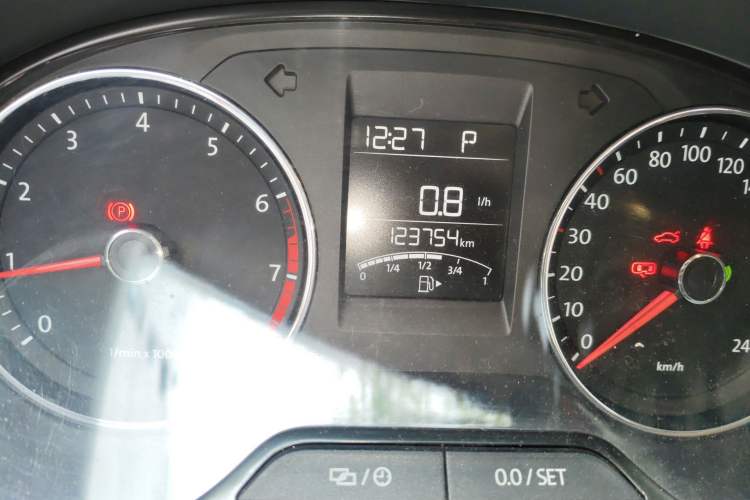 Used Volkswagen Polo 2014 1.4L Automatic Comfort Edition Odometer Close Up