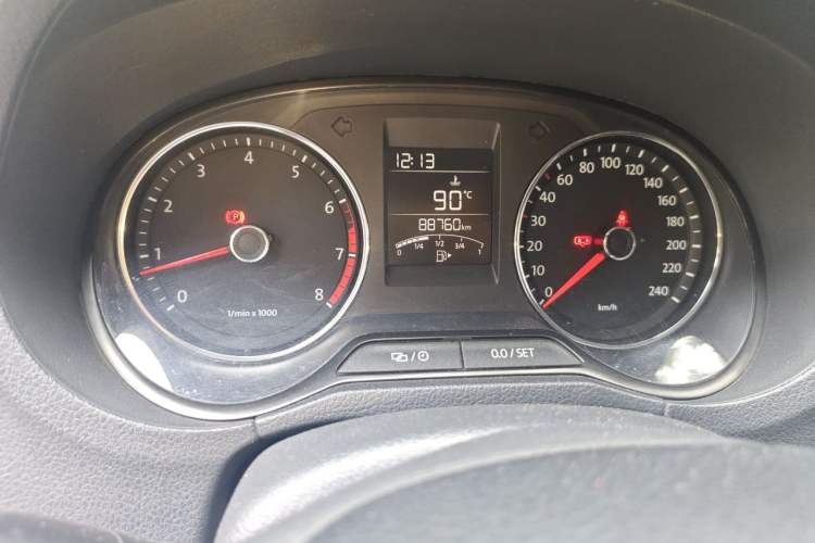 Used Volkswagen Polo 2014 1.4L Manual Comfort Edition Odometer Close Up