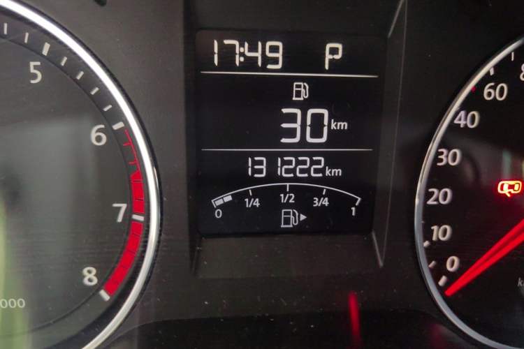 Used Volkswagen Polo 2014 1.6L Automatic Comfort Edition Odometer Close Up
