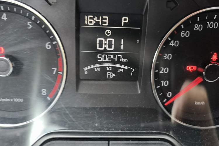 Used Volkswagen Polo 2014 1.6L Automatic Comfort Edition Odometer Close Up