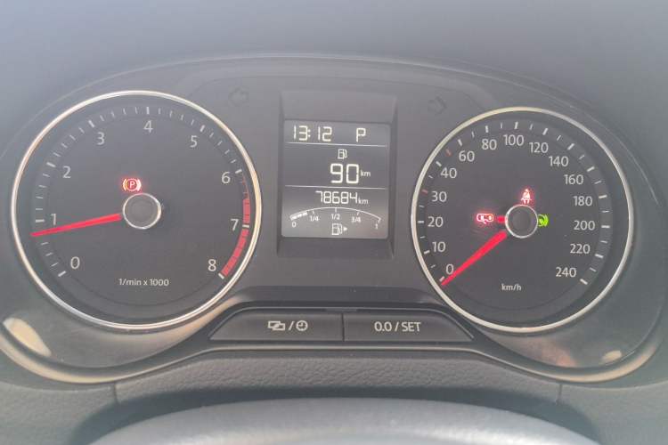 Used Volkswagen Polo 2014 1.6L Automatic Comfort Edition Odometer Close Up