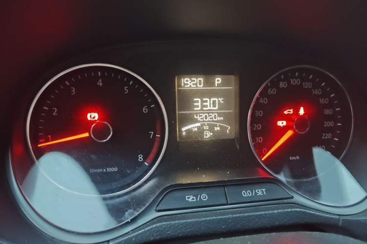 Used Volkswagen Polo 2014 1.4L Automatic Comfort Edition Odometer Close Up