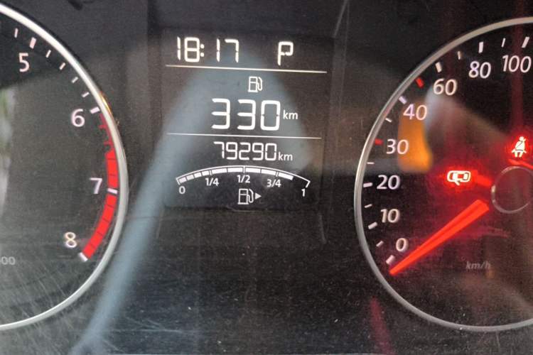 Used Volkswagen Polo 2014 1.6L Automatic Comfort Edition Odometer Close Up