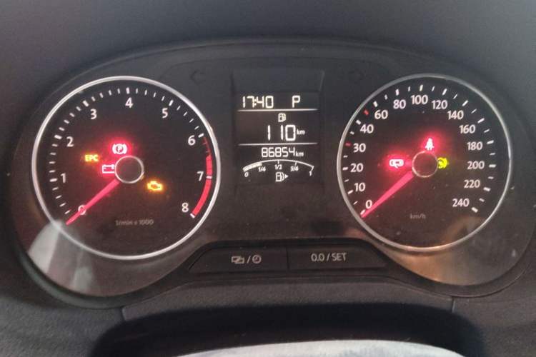 Used Volkswagen Polo 2014 1.6L Automatic 30th Anniversary Edition Odometer Close Up