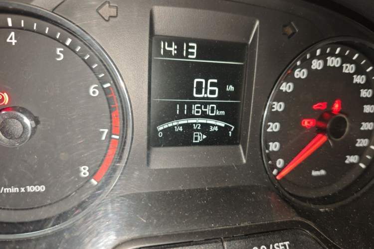 Used Volkswagen Polo 2014 1.4L Manual Comfort Edition Odometer Close Up