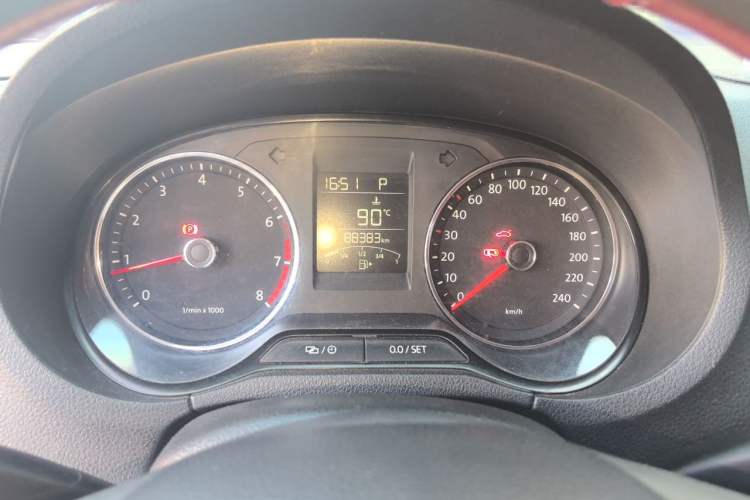 Used Volkswagen Polo 2014 1.6L Automatic Comfort Edition Odometer Close Up