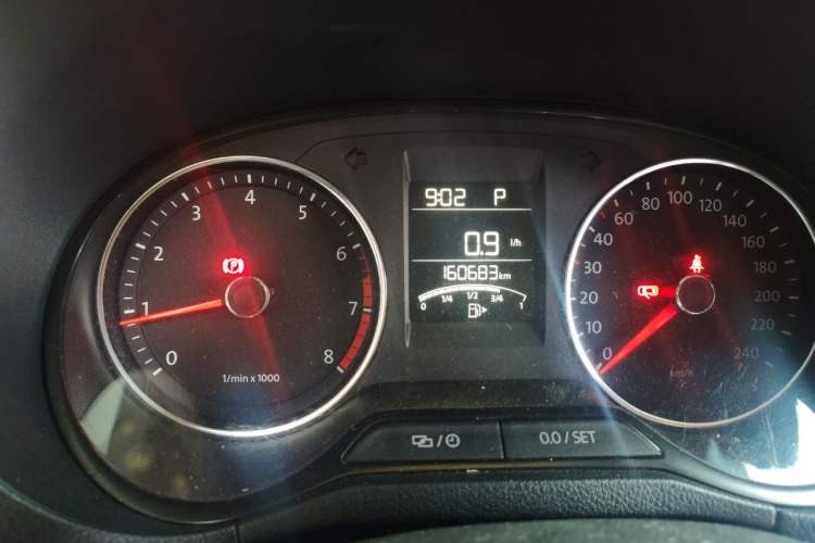 Used Volkswagen Polo 2014 1.6L Automatic Comfort Edition Odometer Close Up