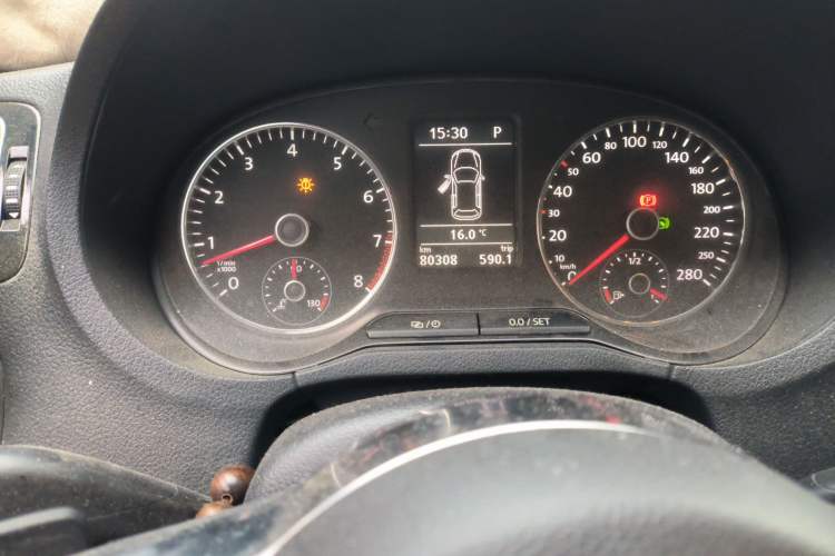 Used Volkswagen Polo 2015 1.4TSI GTI Odometer Close Up