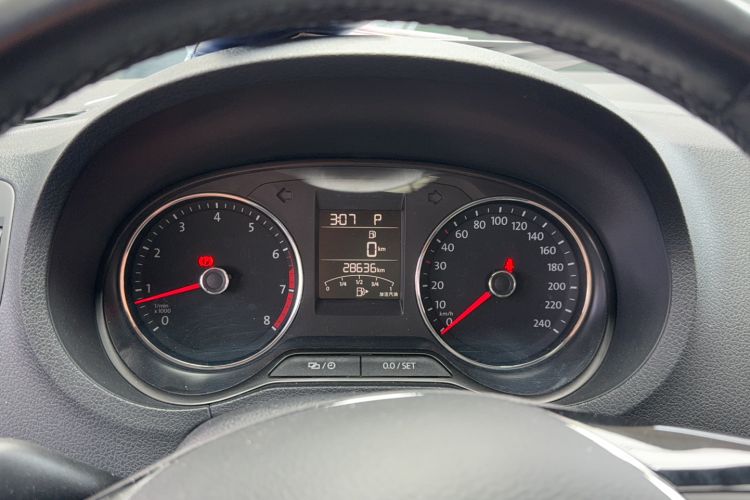 Used Volkswagen Polo 2016 1.6L Automatic Comfort Model Odometer Close Up