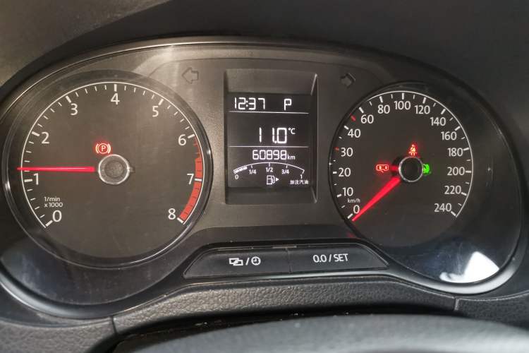 Used Volkswagen Polo 2016 1.4L Automatic Trendy Model Odometer Close Up
