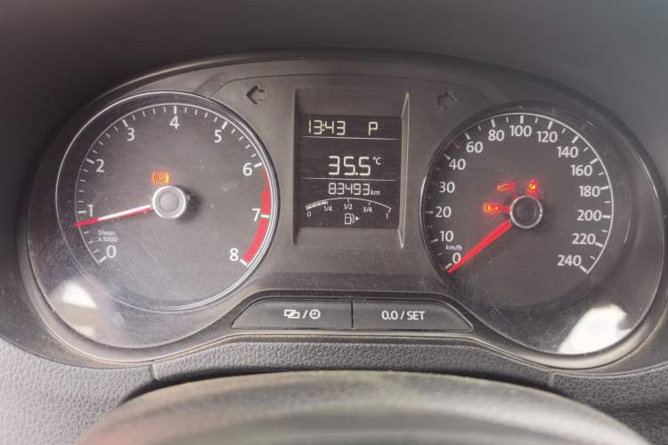 Used Volkswagen Polo 2016 1.4L Automatic Trendy Model Odometer Close Up