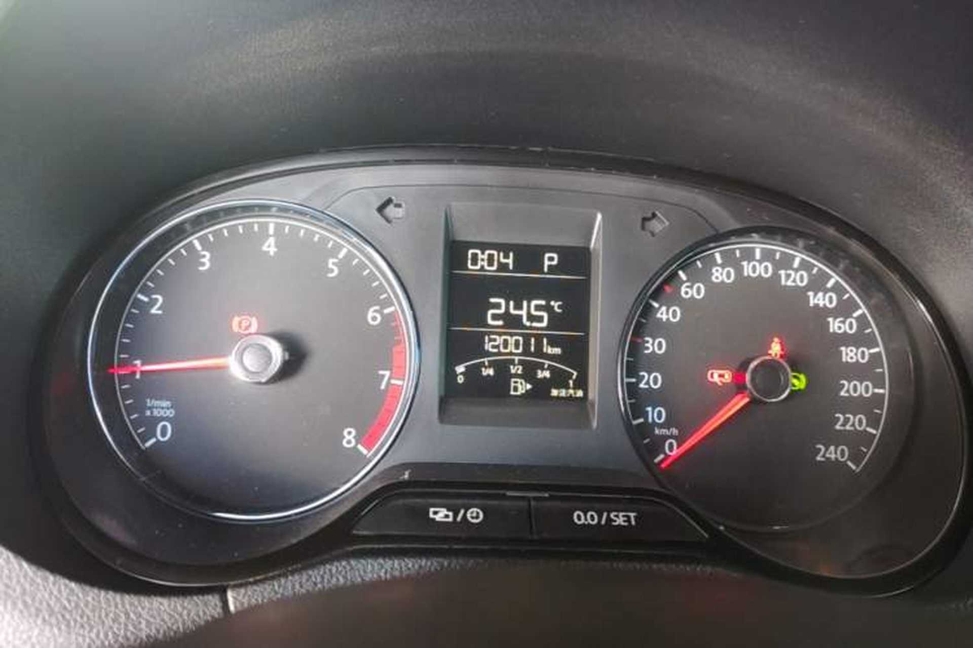 Used Volkswagen Polo 2016 1.4L Automatic Trendy Model Odometer Close Up