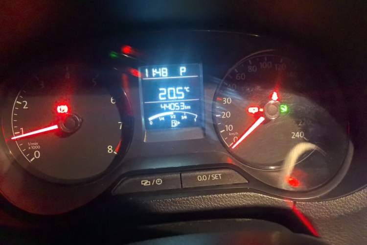 Used Volkswagen Polo 2016 1.4L Automatic Trendy Model Odometer Close Up
