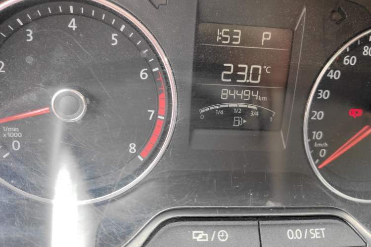 Used Volkswagen Polo 2016 1.6L Automatic Comfort Model Odometer Close Up