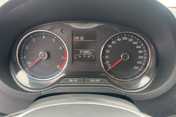 Used Volkswagen Polo 2016 1.6L Automatic Comfort Model Odometer Close Up