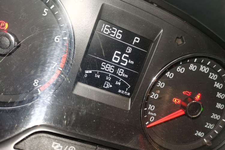 Used Volkswagen Polo 2016 1.6L Automatic Comfort Model Odometer Close Up