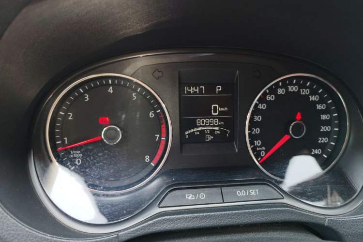Used Volkswagen Polo 2016 1.6L Automatic Comfort Model Odometer Close Up