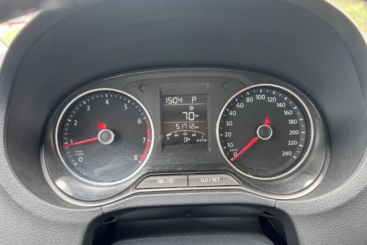 Used Volkswagen Polo 2016 1.6L Automatic Comfort Model Odometer Close Up