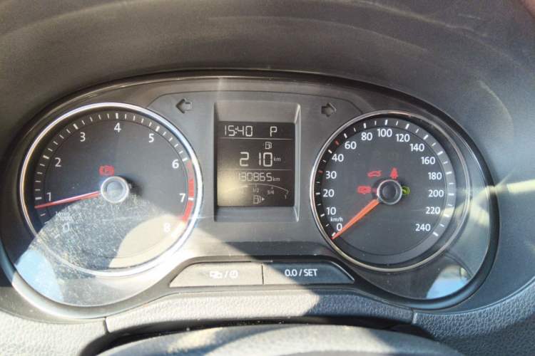 Used Volkswagen Polo 2016 1.6L Automatic Comfort Model Odometer Close Up