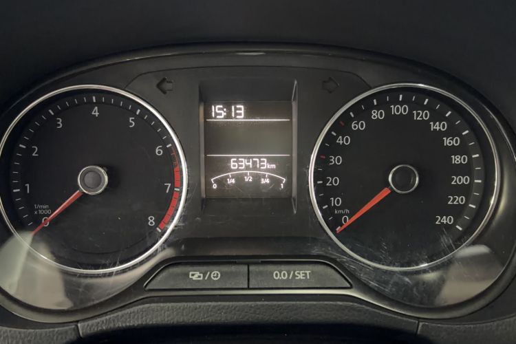 Used Volkswagen Polo 2016 1.6L Automatic Comfort Model Odometer Close Up