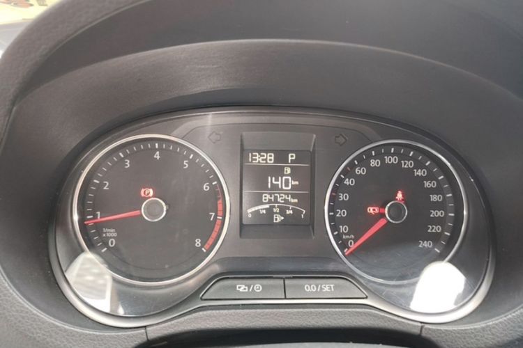 Used Volkswagen Polo 2016 1.6L Automatic Comfort Model Odometer Close Up